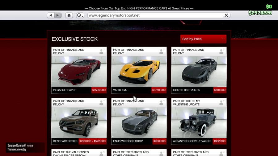 GTA 5 Finace And Felony Legendary Motorsports Vechiles