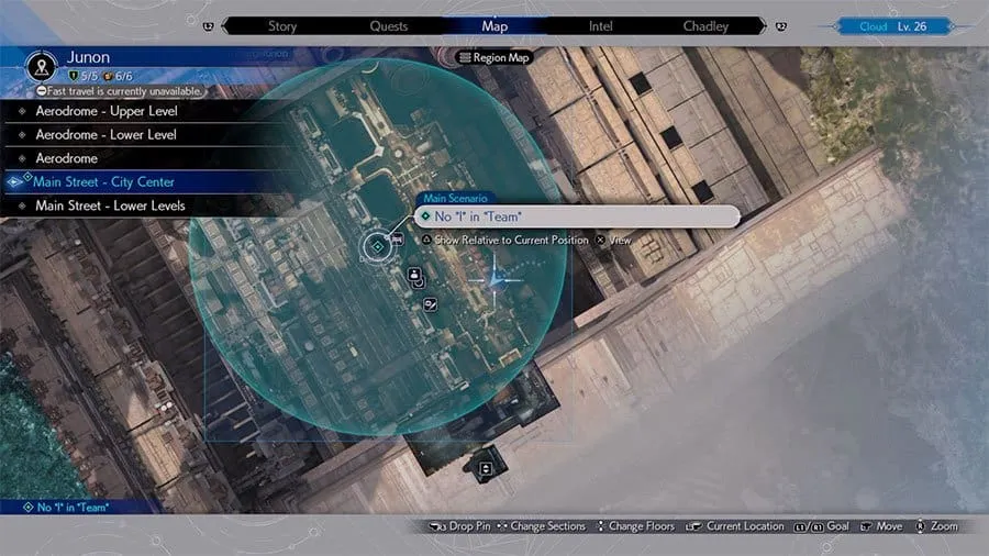 A map showing where to find Seventh Infantry Location #1