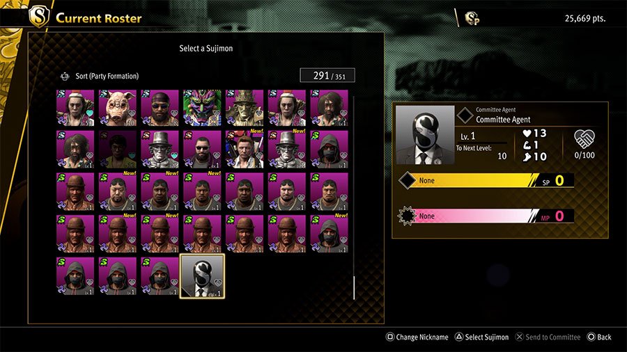 An image showing how you can use, and what they do, for Committee Agents In Like A Dragon Infinite Wealth
